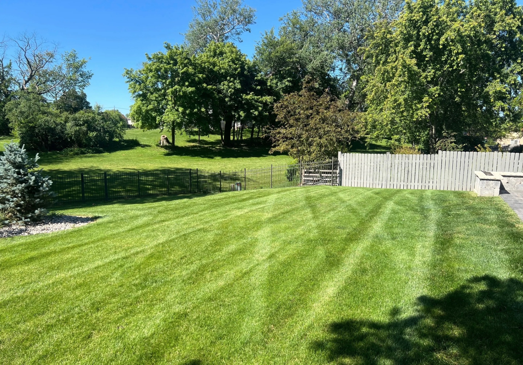 Well-maintained lawn in the Chicago-land area